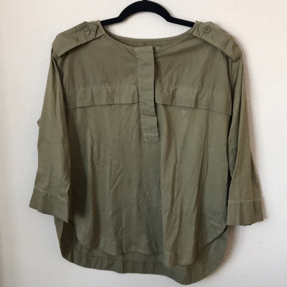 Madewell olive green shirt